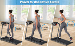 Folding Walking Pad Treadmill 2.5HP Incline Bluetooth