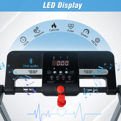 Folding Walking Pad Treadmill 2.5HP Incline Bluetooth