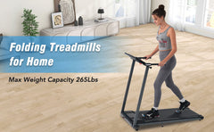 Folding Walking Pad Treadmill 2.5HP Incline Bluetooth