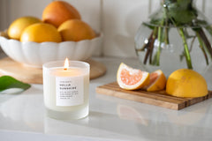 Hello Sunshine Grapefruit Geranium Lime Signature Candle