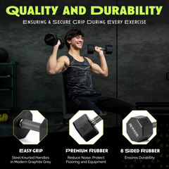 Octo Rubber Dumbbell (sold individually)