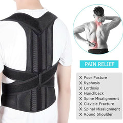 Adjustable Posture Corrector Low Back Shoulder Support