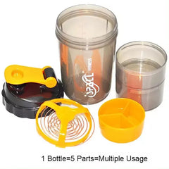 Protein Shaker Bottle 3 Layer Fitness Mixing