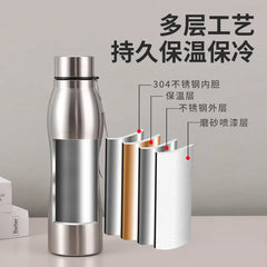 1000ml Stainless Steel Single Layer Sports Water Bottle