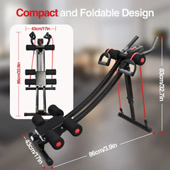 Foldable Ab Machine Core Trainer 440lbs
