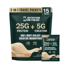 2-in-1 Whey Protein Isolate + Creatine Travel Packets