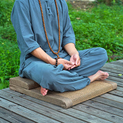 Natural Bamboo Fiber Round Zafu Meditation Cushion