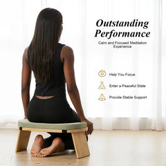 Foldable Kneeling Meditation Bench Portable Support Seat