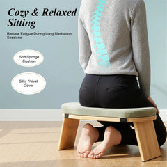 Foldable Kneeling Meditation Bench Portable Support Seat