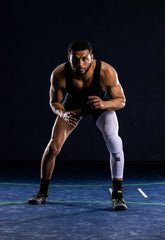 Full Length Padded Knee Sleeve White Support