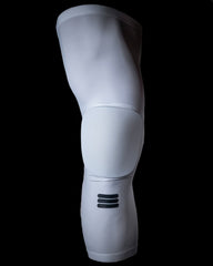 Full Length Padded Knee Sleeve White Support