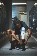 Full Length Padded Knee Sleeve White Support