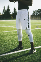 Full Length Padded Knee Sleeve White Support