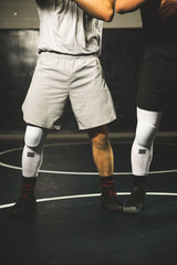 Full Length Padded Knee Sleeve White Support