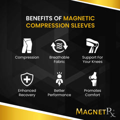Magnetic Therapy Knee Compression Sleeves Pair Support