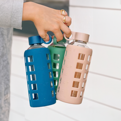 Glass Water Bottles Reusable Drinking Bottles